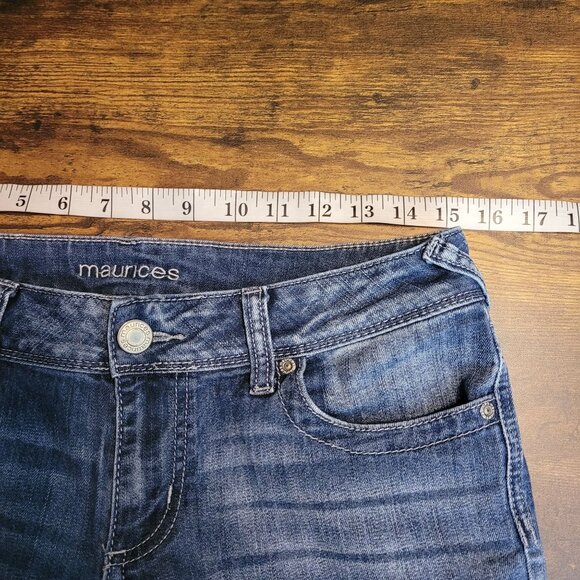Maurices Jeans Size 8 R Low Rise Bootcut Medium Light Wash Stretch Denim Western - Picture 5 of 10